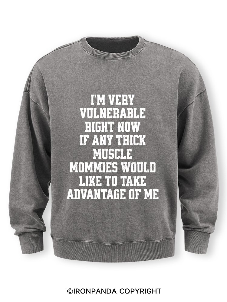 I'm very vulnerable right Washed Sweatshirt