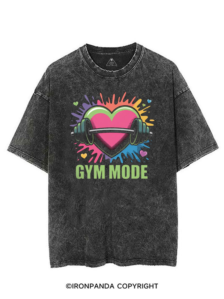 GYM MODE GYM LOVER VINTAGE GYM SHIRT