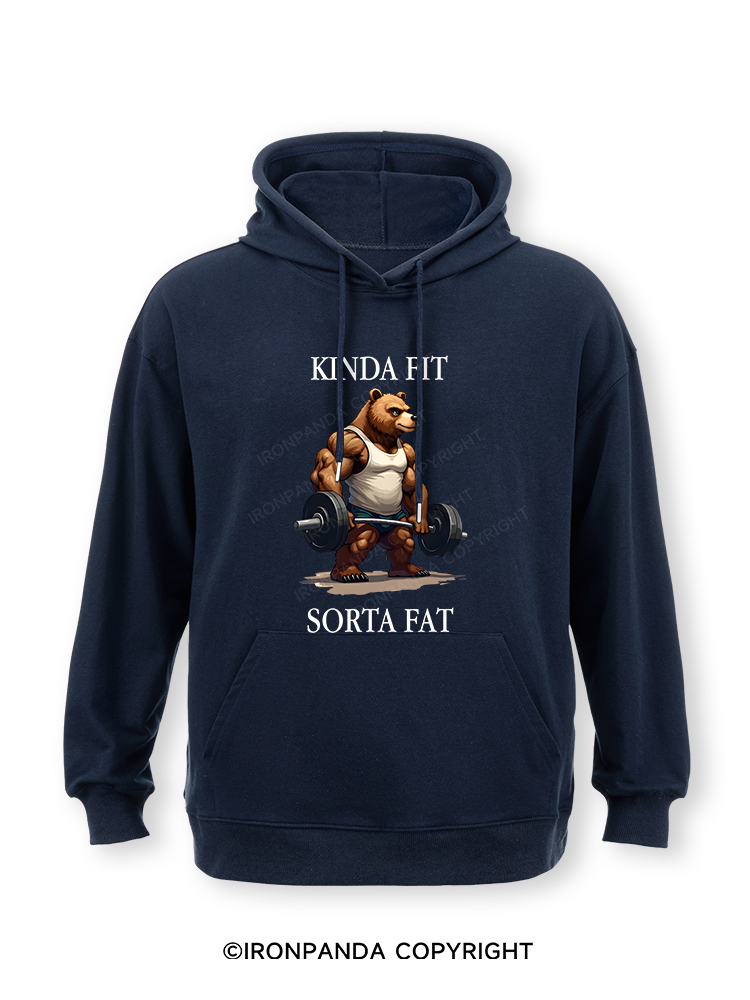 KINDA FIT SORTA FAT MUSCLE BEAR Classic Gym Hoodie