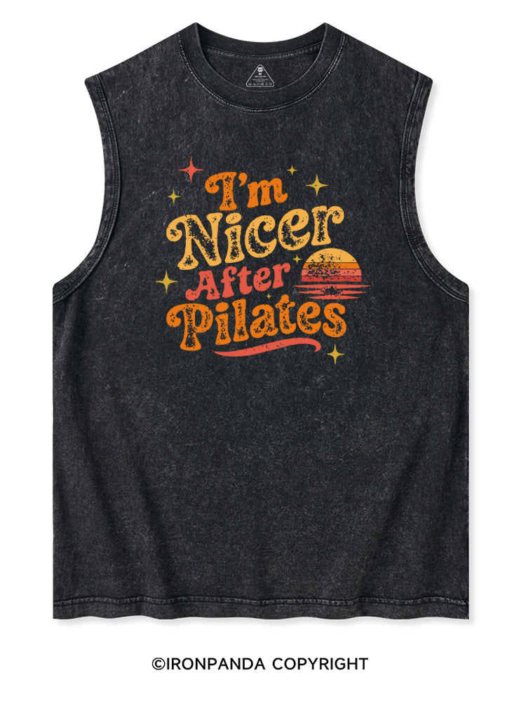 I'M NICER AFTER PILATES GYM Washed Tank