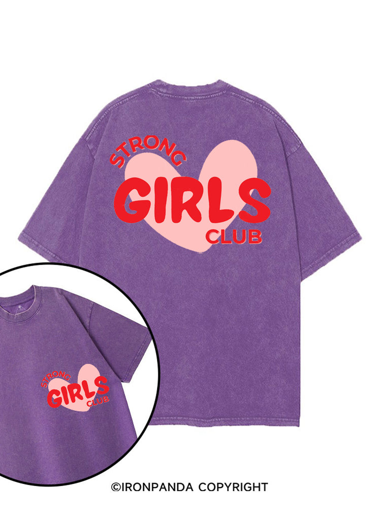 STRONG GIRLS CLUB STRONG VIBES printed Gym Shirt