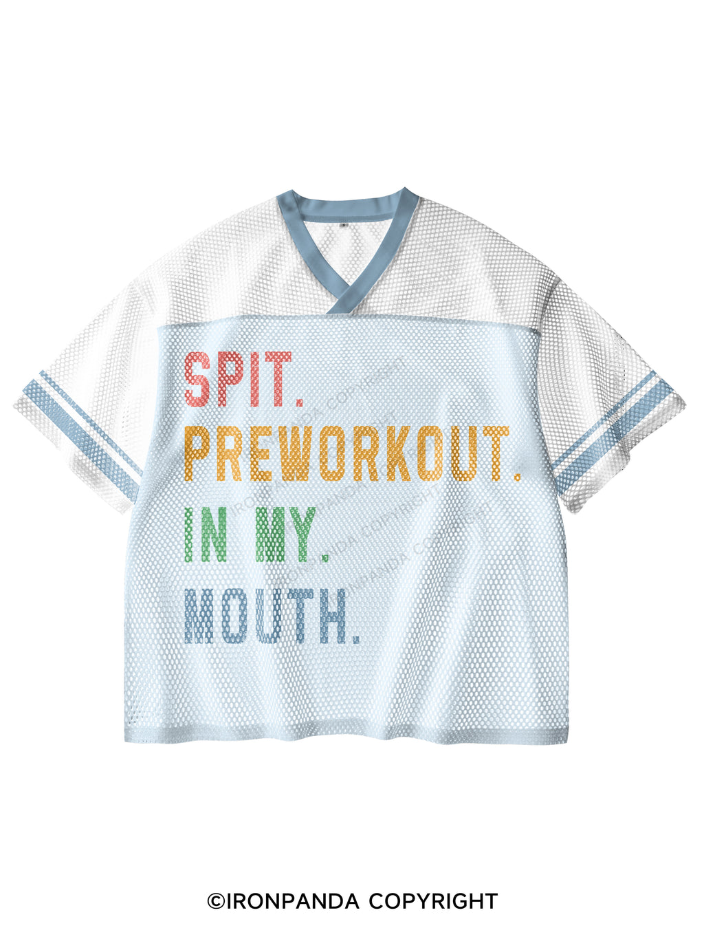 Spit Preworkout In My Mouth V-Neck Open Hole Mesh Top
