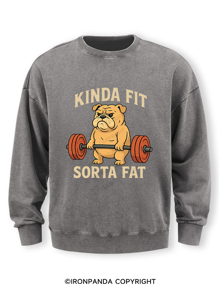 Kinda Fit Sorta Fat Dog New Washed Sweatshirt
