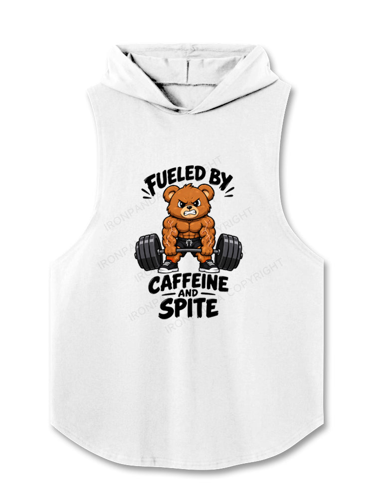 Fueled by Caffeine and Spite Funny Hooded Tank