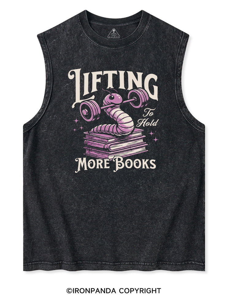 LIFTING TO HOLD MORE BOOKS BOOKISH WORKOUT Washed Tank