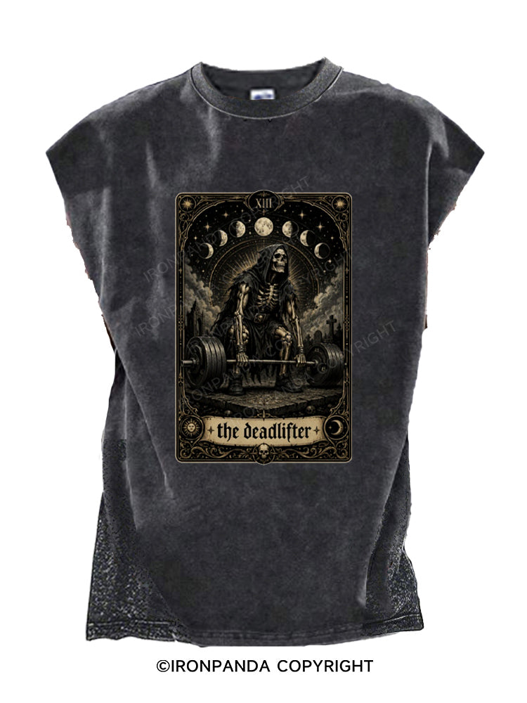 The Deadlifter Gothic Skeleton Cut Off Tank