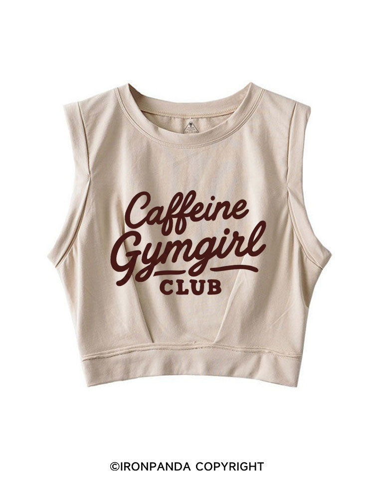 CAFFEINE GYMGIRL CLUB SLEEVELESS CROP TOPS