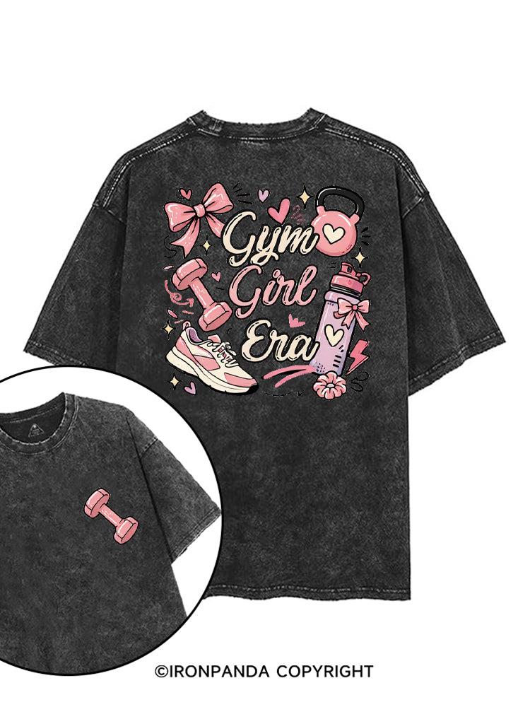 GYM GIRL ERA PINK WORKOUT printed Gym Shirt