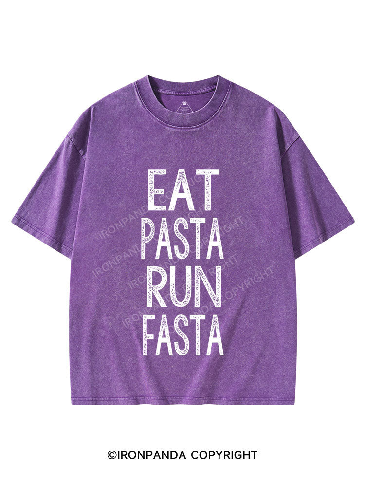 EAT PASTA RUN FASTA VINTAGE GYM SHIRT