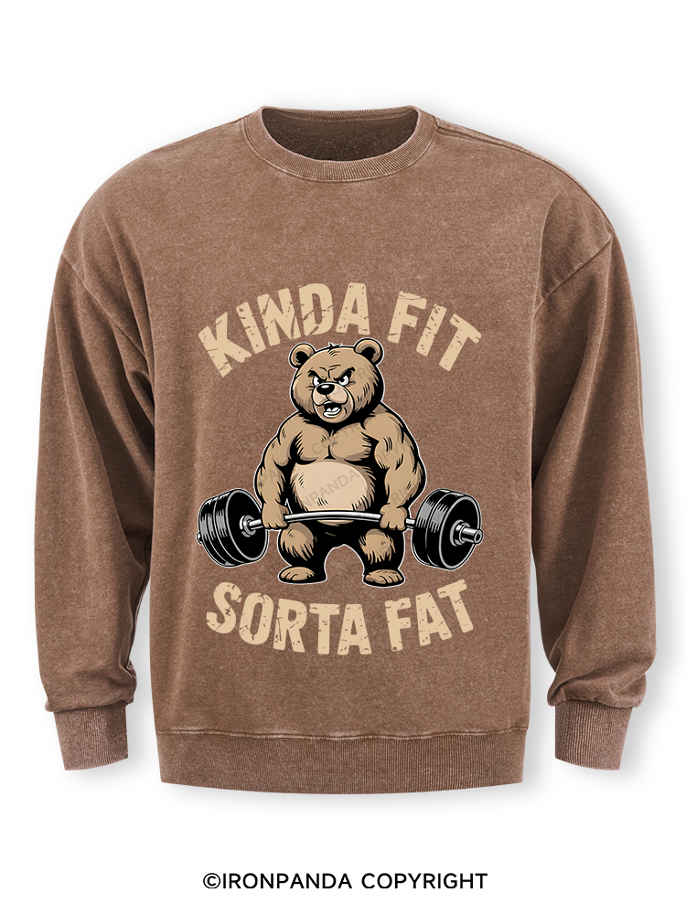 KINDA FIT SORTA FAT BEAR Washed Sweatshirt