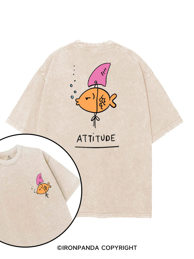 THIS IS MY ATTITUDE printed Gym Shirt