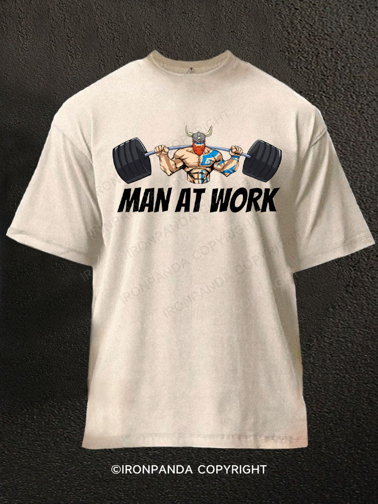 MAN AT WORK Washed Gym Shirt