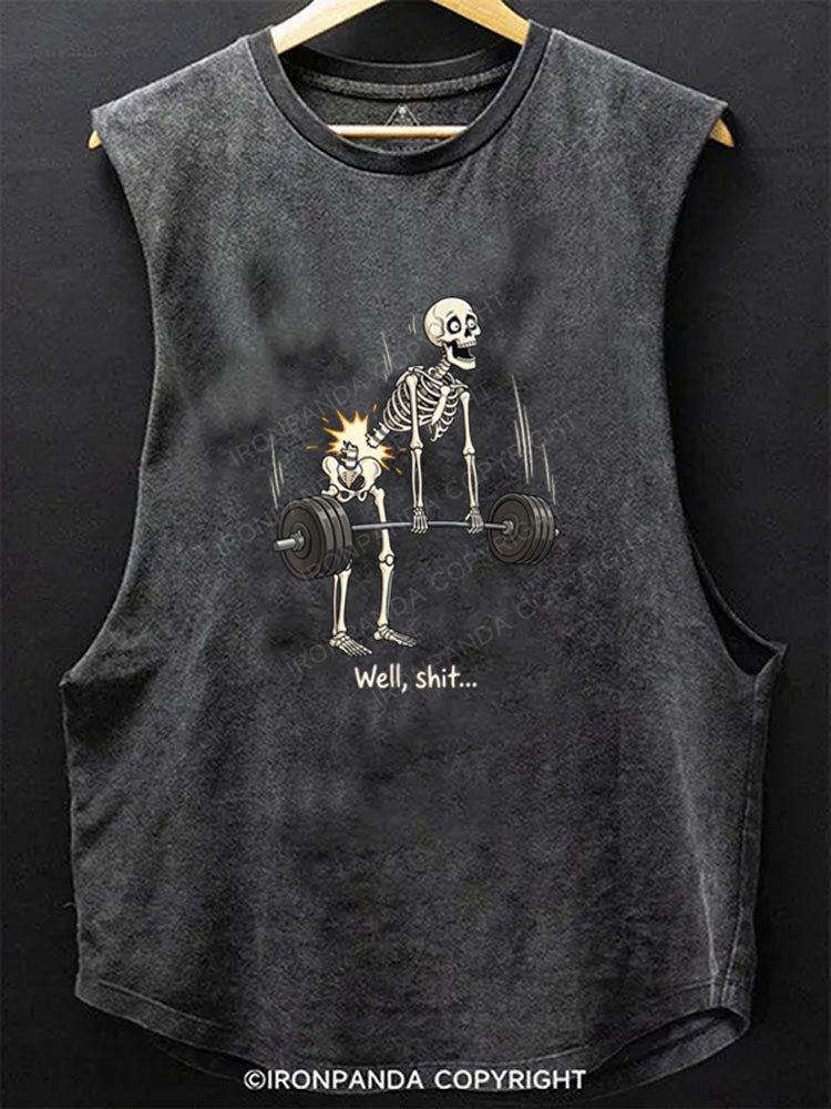 Well Shit Skeleton Deadlift Scoop Bottom Cotton Tank