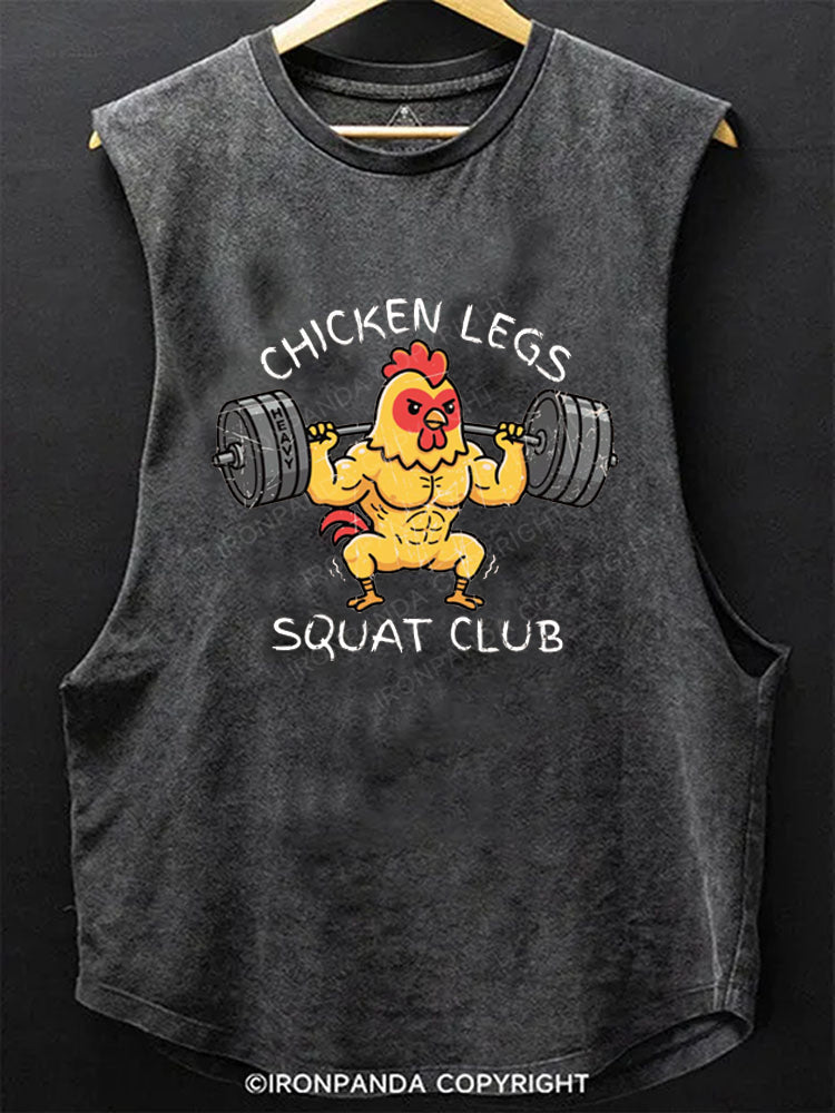 CHICKEN LEGS SQUAT CLUB Scoop Bottom Cotton Tank