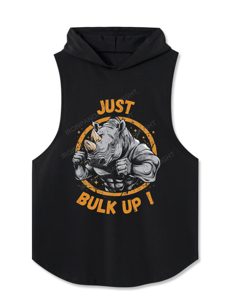 Just Bulk Up Bodybuilding Gym Workout Hooded Tank