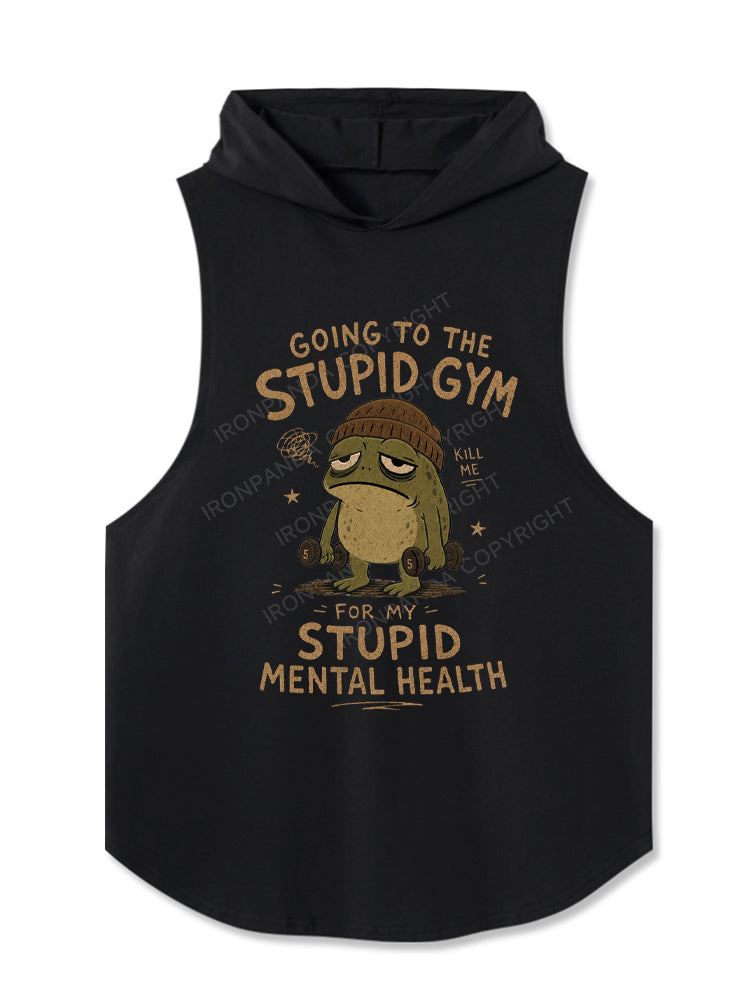 Going To The Stupid Gym Frog Hooded Tank