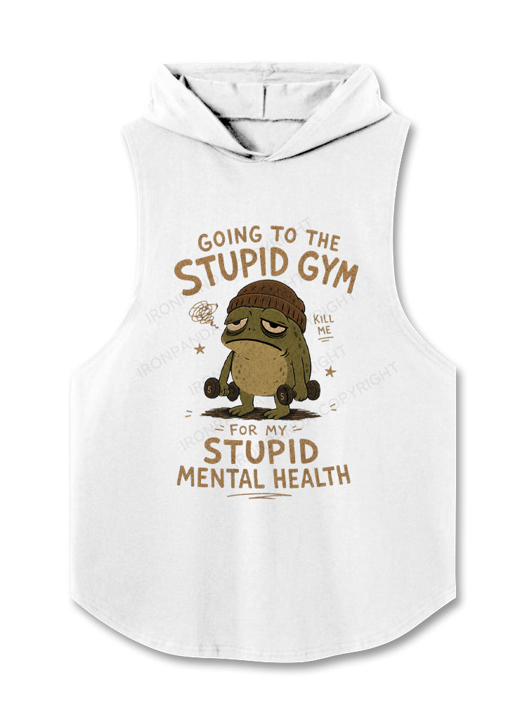 Going To The Stupid Gym Frog Hooded Tank