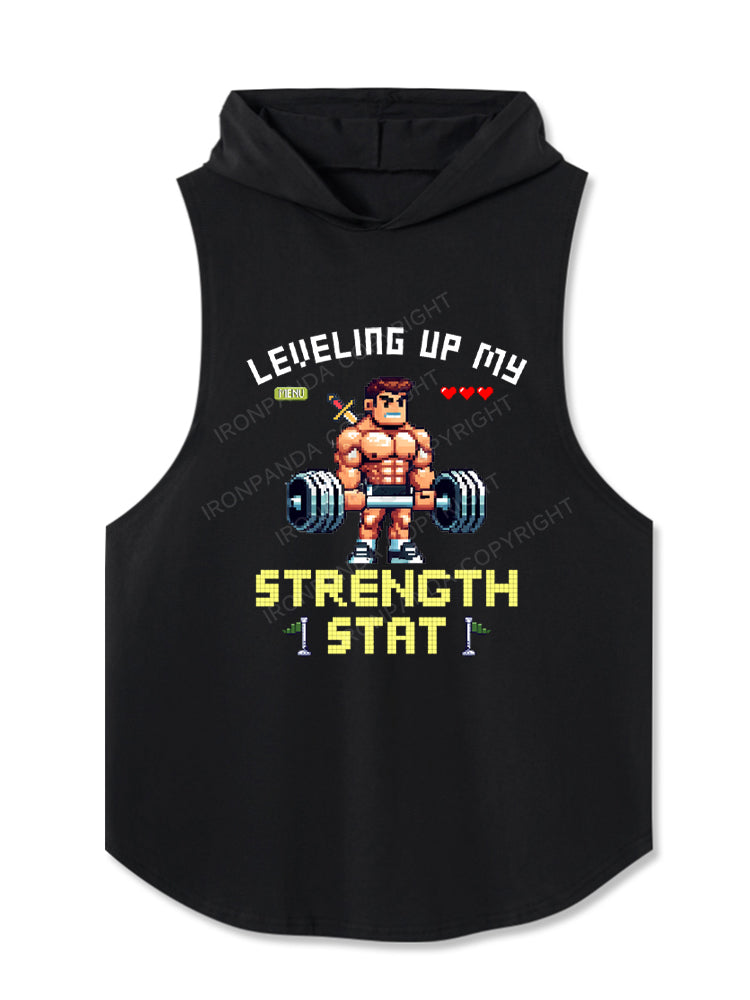 Leveling Up My Strength Stat Hooded Tank