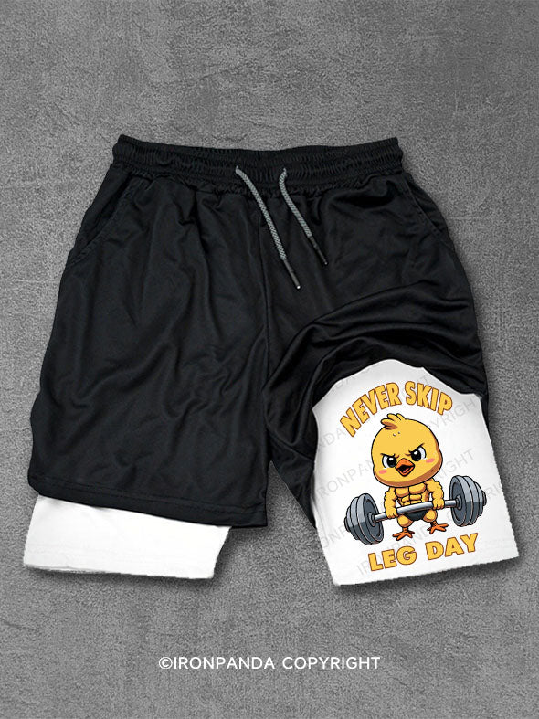 never skip leg day Performance Training Shorts