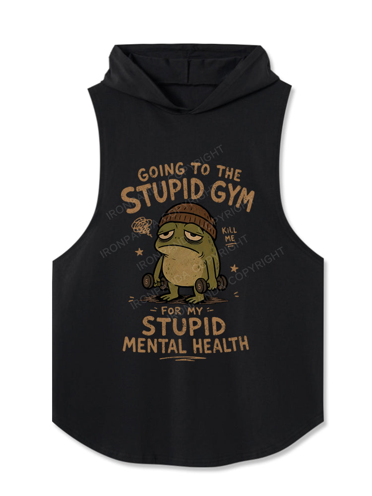 Going To The Stupid Gym Frog Hooded Tank