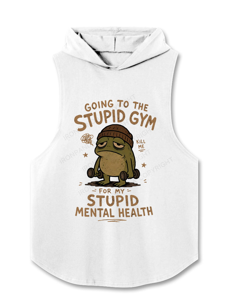Going To The Stupid Gym Frog Hooded Tank