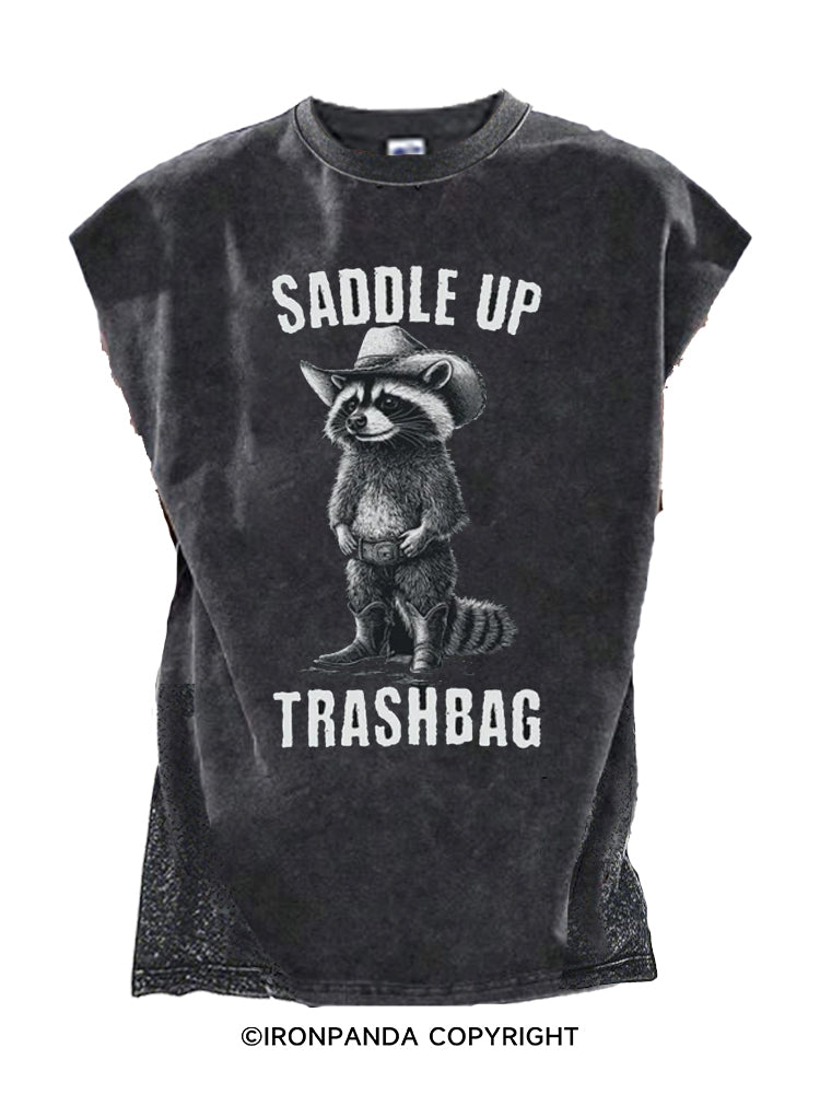 cowboy raccoon Cut Off Tank