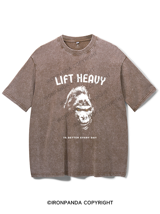 Lift heavy gorilla Washed Gym Shirt