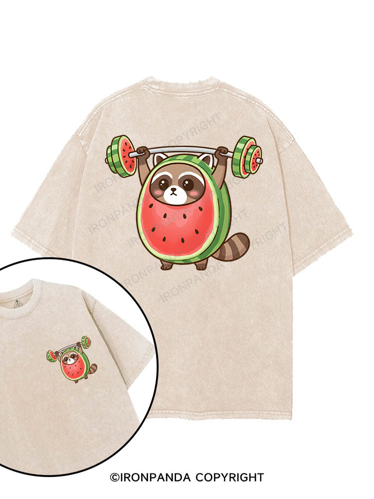 MelonLifter Raccoon printed Gym Shirt