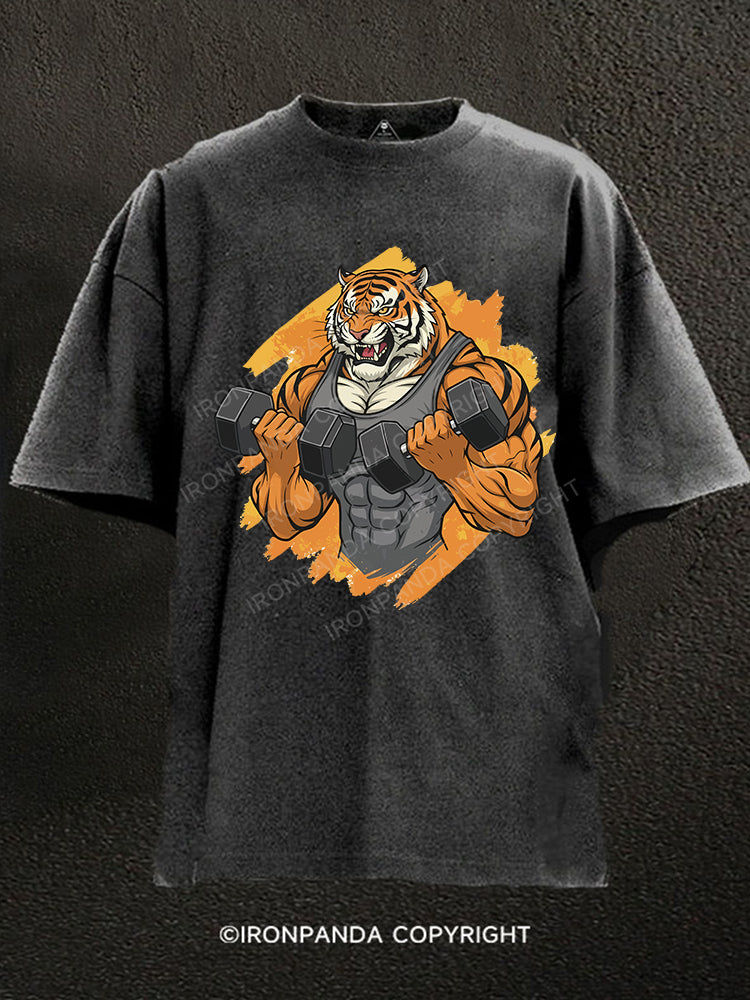 TIGER MODE Washed Gym Shirt