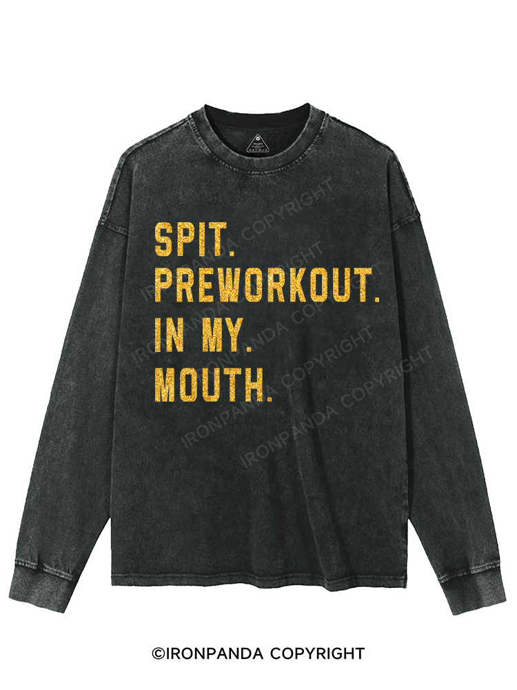 Spit Preworkout In My Mouth  Washed Sweatshirt