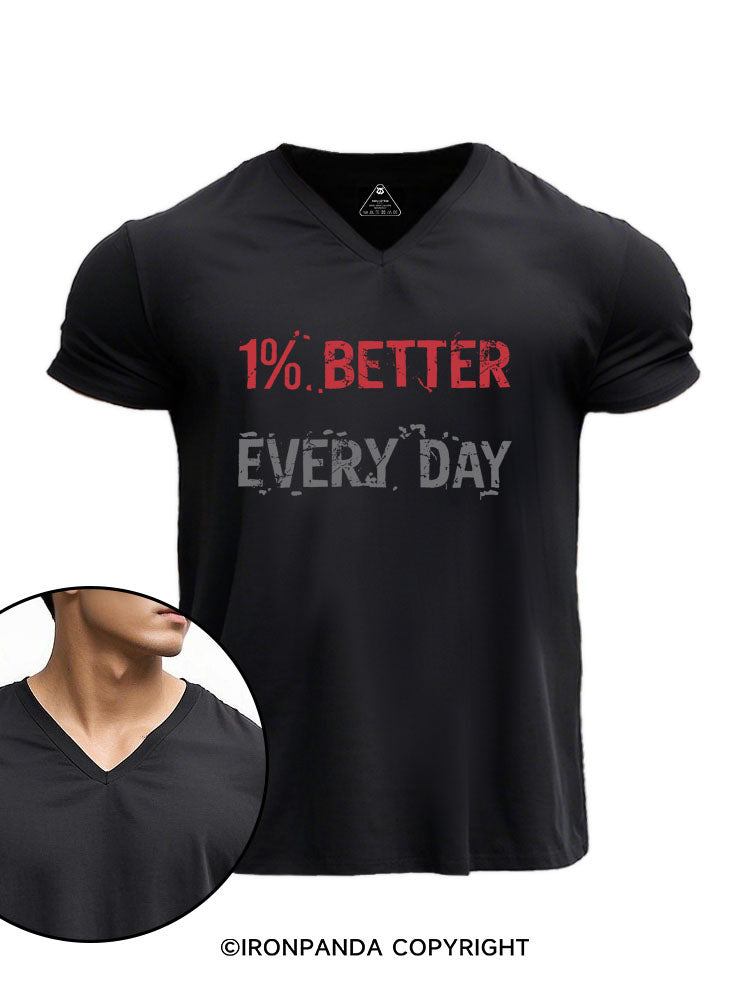 1% Better Every Day V-neck Gym Shirt