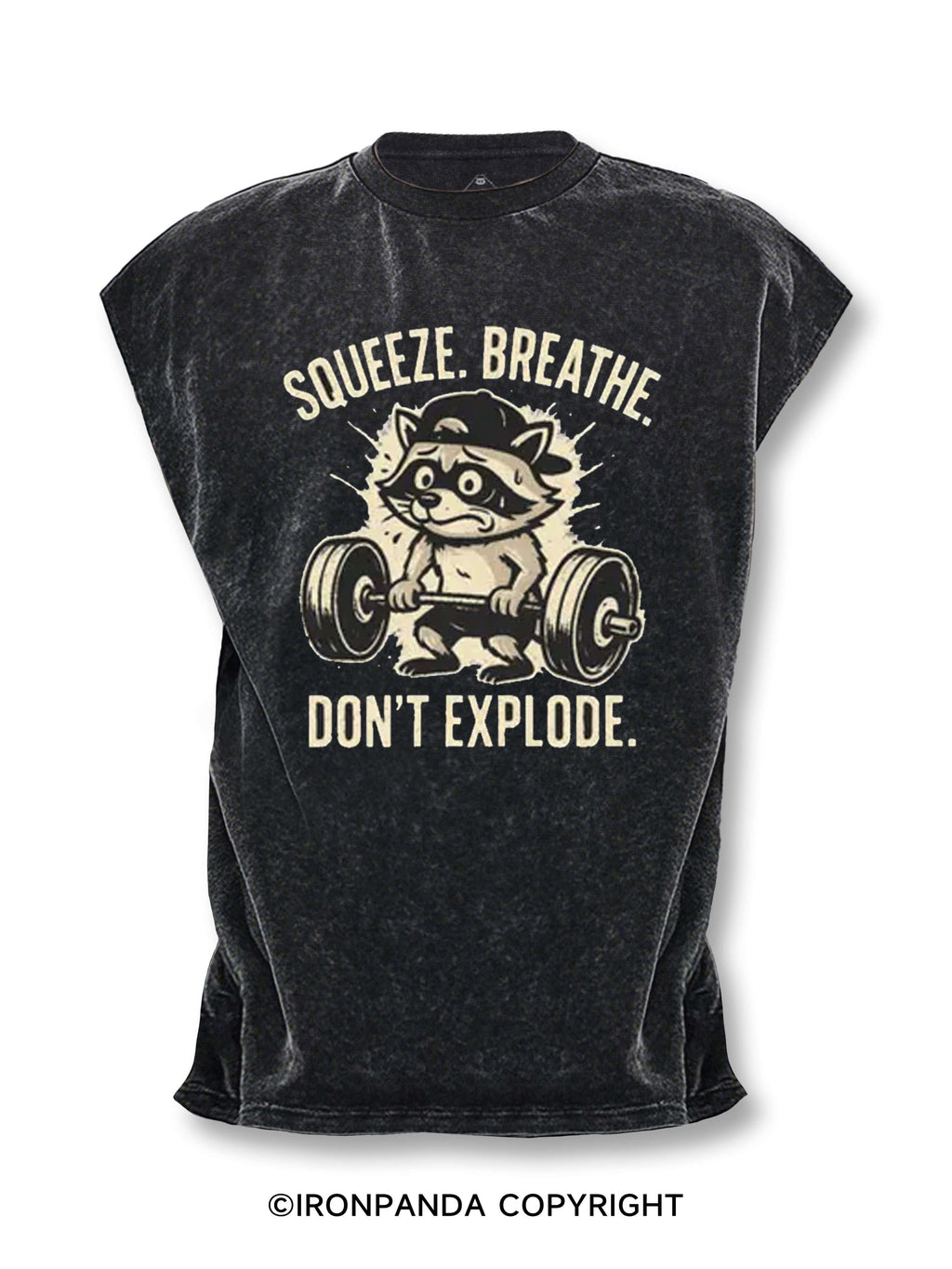 Weightlifting Raccoon Cut Off Tank