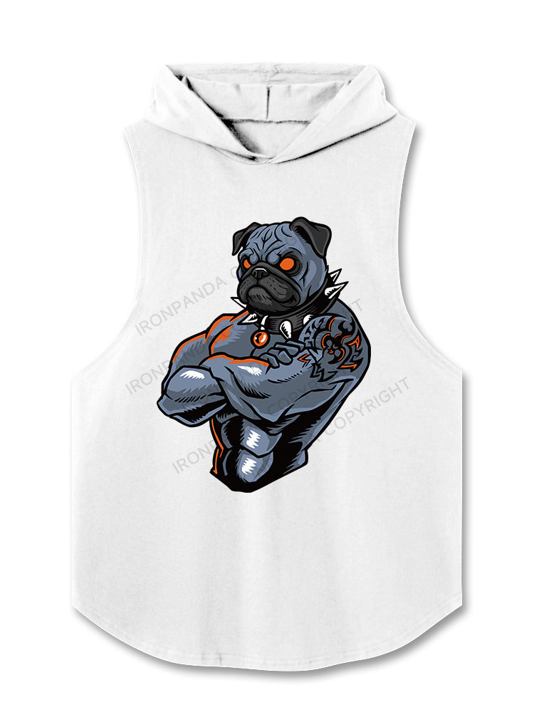 Muscle Pug Hooded Tank