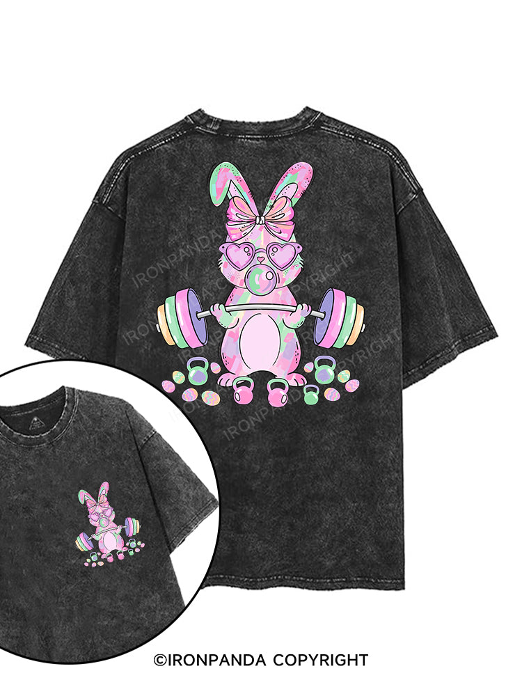 Fit Bunny Easter printed Gym Shirt