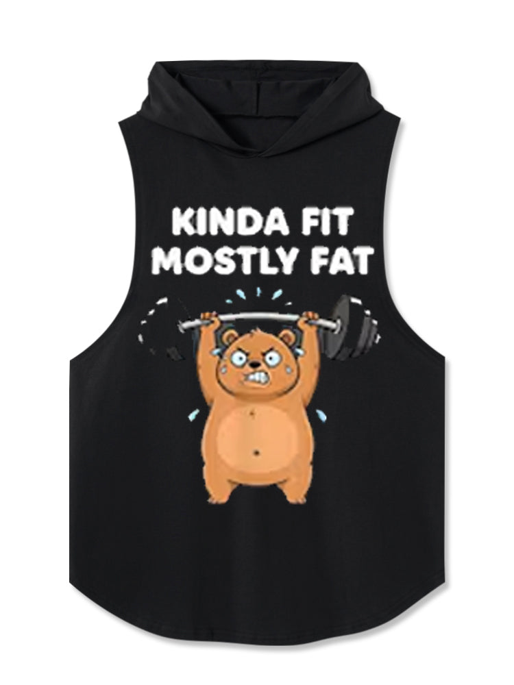 Kinda Fit Mostly Fat Hooded Tank