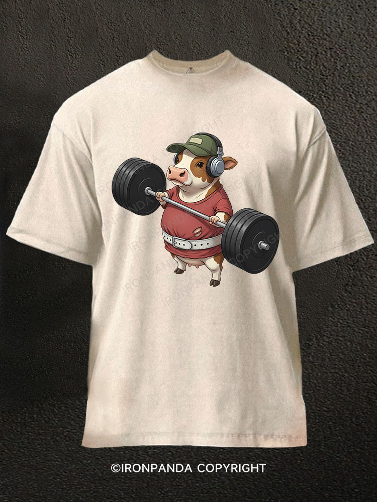 FitMoo Washed Gym Shirt