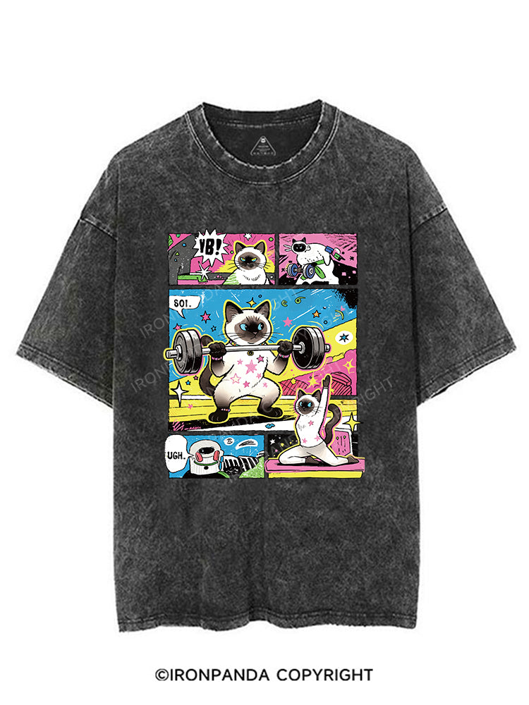 Siamese Cat Gym VINTAGE GYM SHIRT