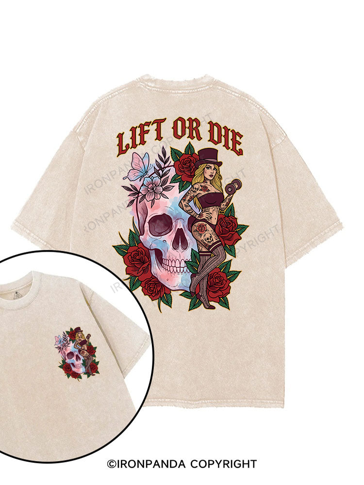 LIFT OR DIE printed Gym Shirt