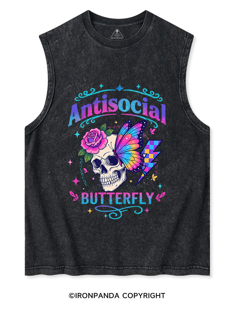 Antisocial Butterfly  Washed Tank