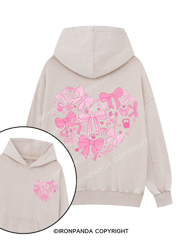 FIT AND FABULOUS Printed Washed Gym Hoodie