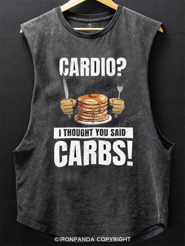 Cardio? Carbs! Scoop Bottom Cotton Tank