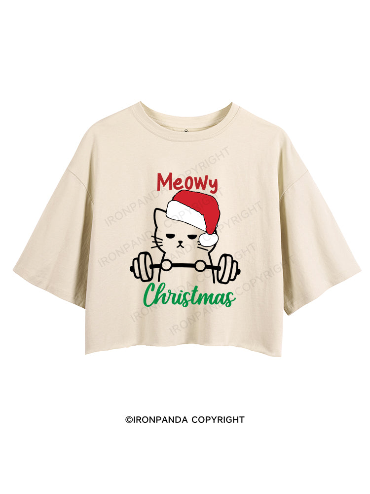 Meowy Christmas CROP TOPS