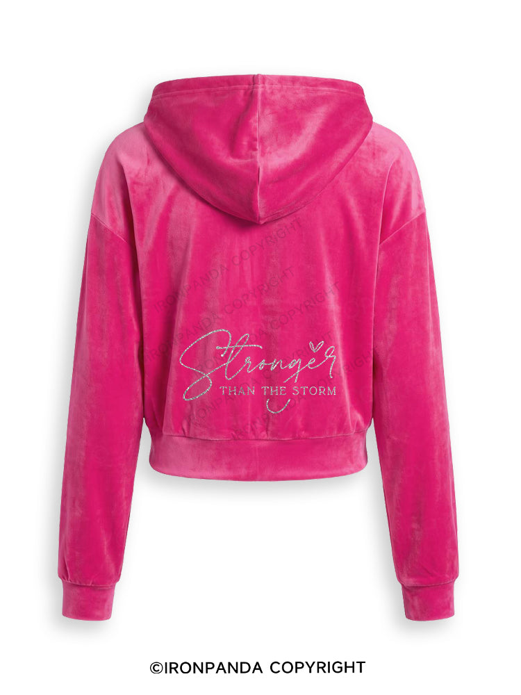 Stronger Than The Storm Velvet Tracksuit Set