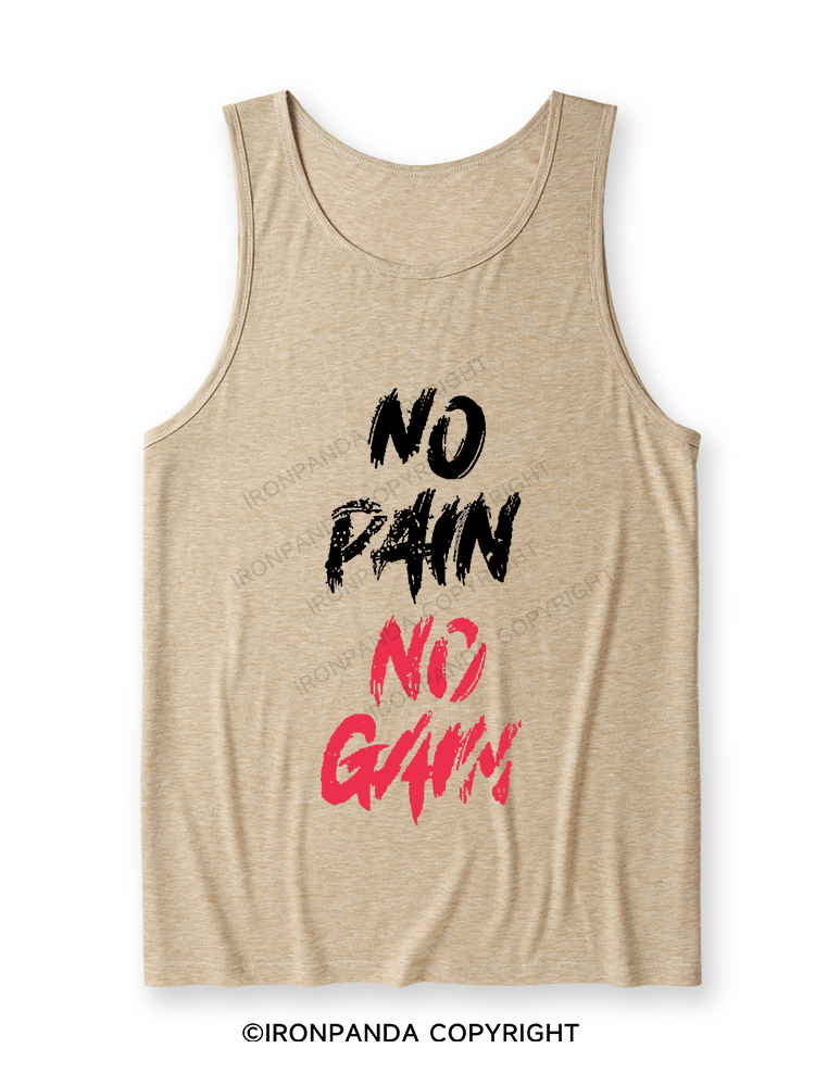 NO PAIN NO GAIN Ultra Soft Heather Tank