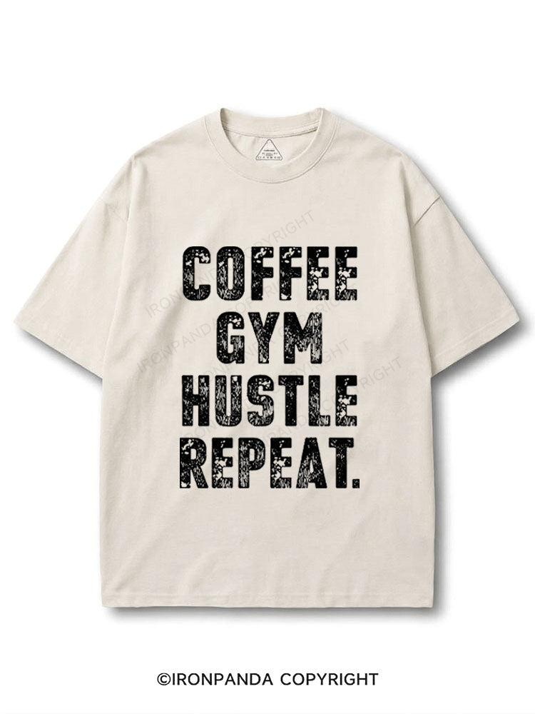 COFFEE GYM HUSTLE REPEAT COTTON PUMP COVER