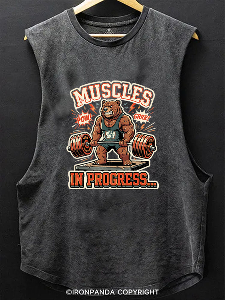 Muscles In Progress Deadlift Bear Scoop Bottom Cotton Tank
