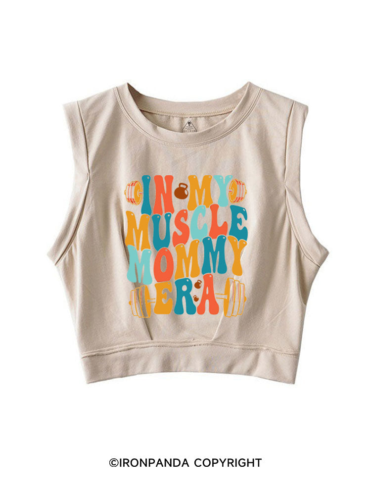 MUSCLE MOMMY ERA GYM LOVER SLEEVELESS CROP TOPS