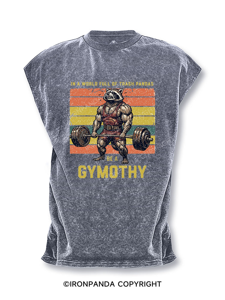 Gymothy Raccoon Weightlifting Trash Cut Off Tank