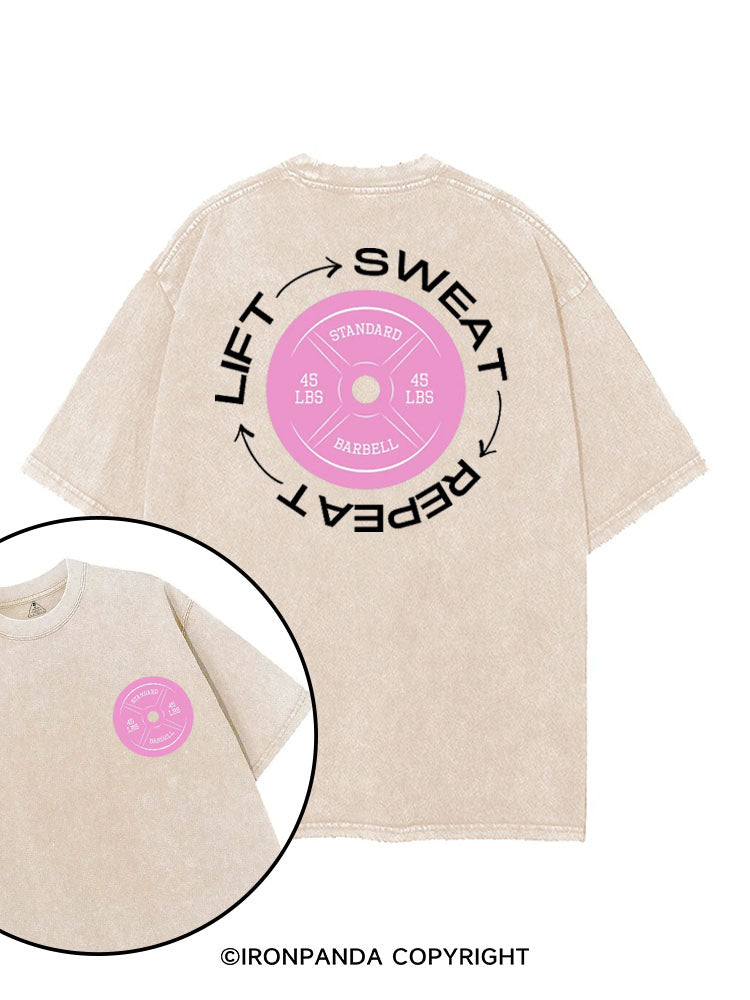 LIFT SWEAT REPEAT WORKOUT printed Gym Shirt