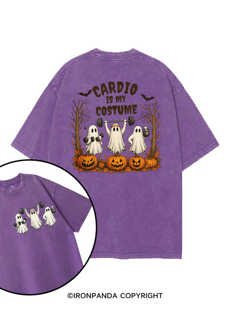 CARDIO IS MY COSTUME printed Gym Shirt